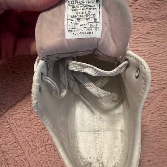 Sorel Women's Out N About Plus Lace Womens 8 shoe seasalt cream tan * no insoles - Picture 5 of 7